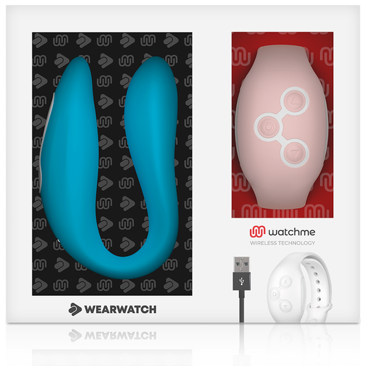 WEARWATCH - WATCHME VIBRATOR MED DUBBEL TEKNIK INDIGO / ROSA