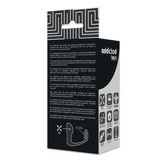 BEROENDE LEKSAKER - ANALPLUGG MED SVART SILIKONRING