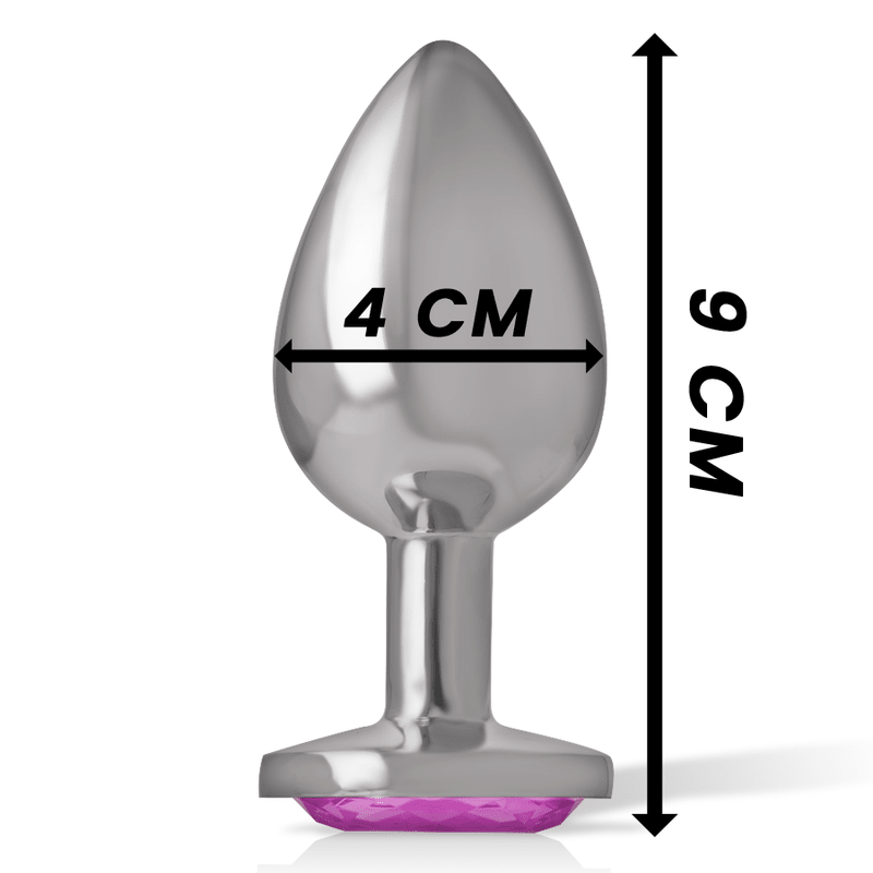 INTENSE - ALUMINUM METAL ANAL PLUG PINK HEART SIZE L - Kink&Play