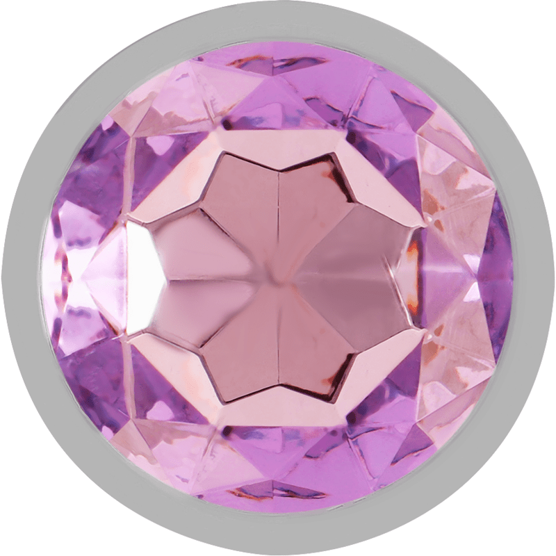 INTENSE - ALUMINUM METAL ANAL PLUG WITH VIOLET CRYSTAL SIZE L - Kink&Play