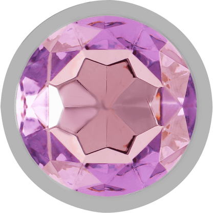 INTENSE - ALUMINUM METAL ANAL PLUG WITH VIOLET CRYSTAL SIZE M - Kink&Play