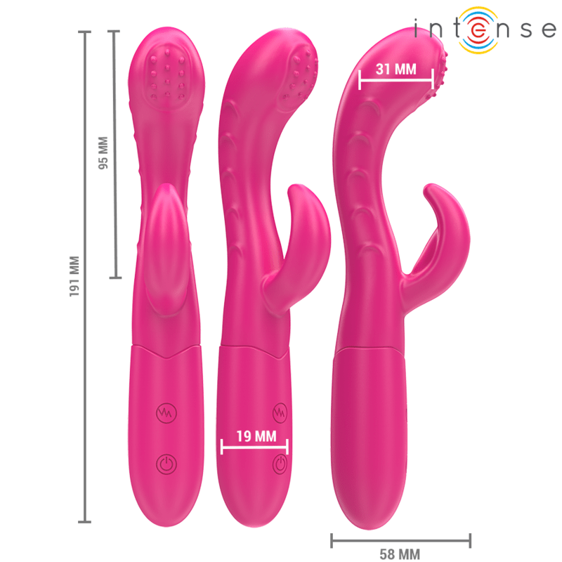 INTENSE - AMARA VIBRATOR WITH STIMULATING TONGUE 10 VIBRATIONS PINK - Kink&Play