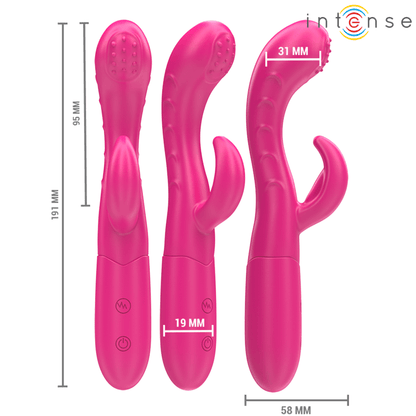 INTENSE - AMARA VIBRATOR WITH STIMULATING TONGUE 10 VIBRATIONS PINK - Kink&Play