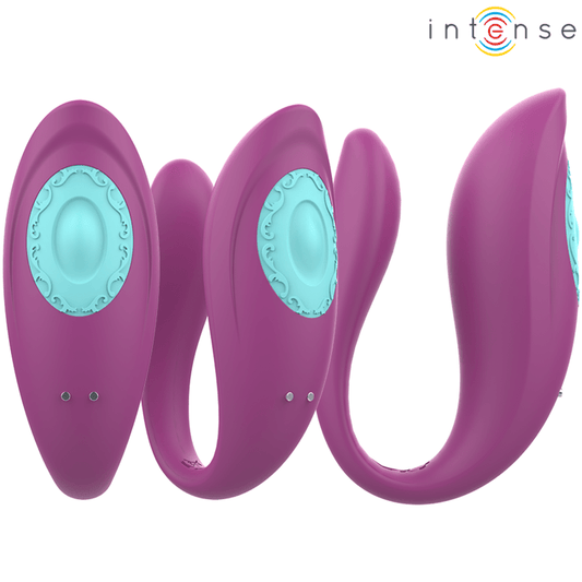 INTENSE - ANNIE U - SHAPED VIBRATOR AND STIMULATOR PURPLE REMOTE CONTROL - Kink&Play