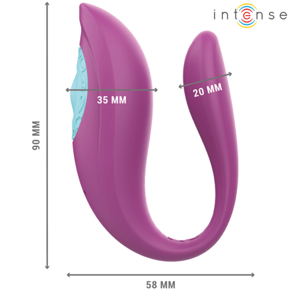 INTENSE - ANNIE U - SHAPED VIBRATOR AND STIMULATOR PURPLE REMOTE CONTROL - Kink&Play