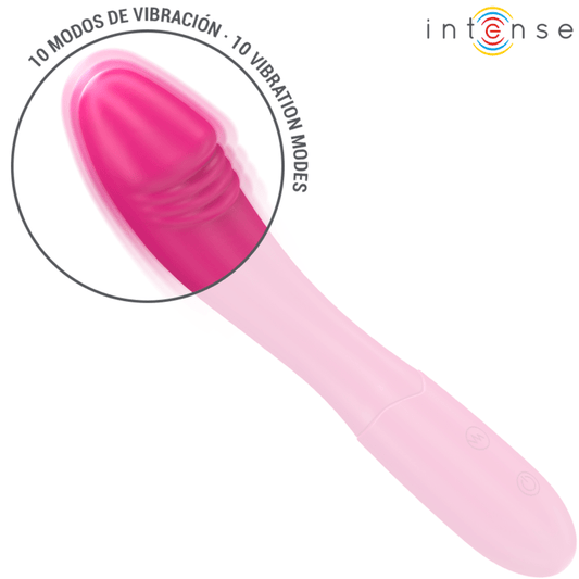 INTENSE - BELINDA VIBRATOR 19 CM FLEXIBLE 10 VIBRATIONS PINK - Kink&Play