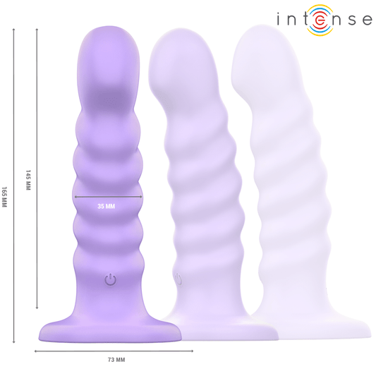 INTENSE - BRENDA VIBRATOR SIZE M SPIRAL DESIGN 10 VIBRATIONS PURPLE REMOTE CONTROL - Kink&Play