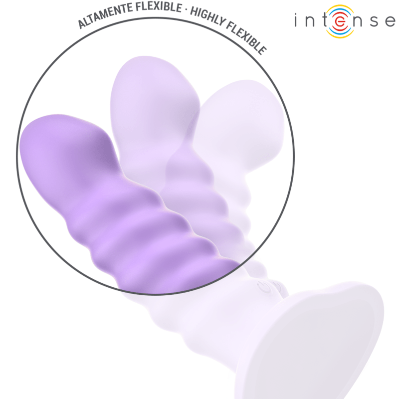 INTENSE - BRENDA VIBRATOR SIZE M SPIRAL DESIGN 10 VIBRATIONS PURPLE REMOTE CONTROL - Kink&Play