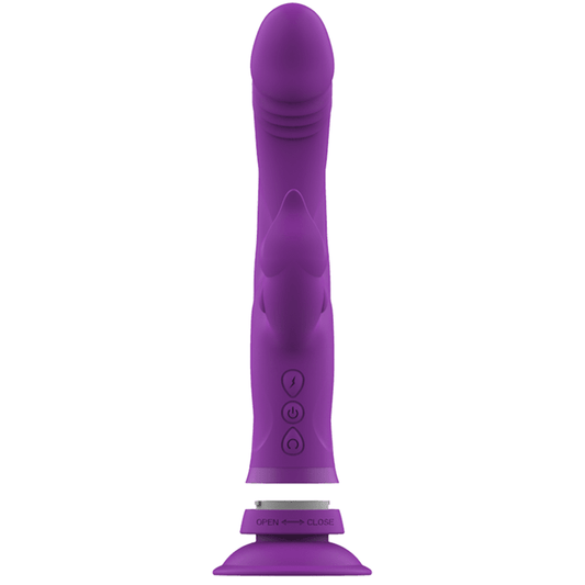 INTENSE - CASANOVA RABBIT SILICONE VIBRATOR TRIPLE MOTOR PURPLE - Kink&Play
