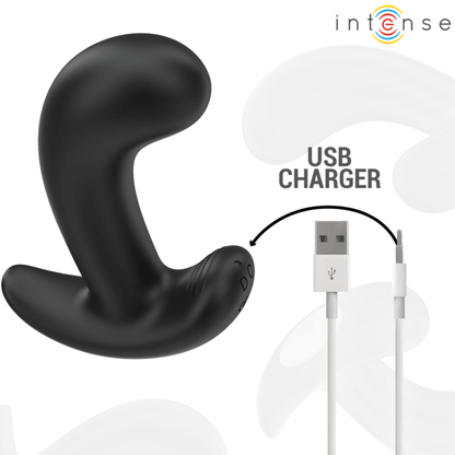 INTENSE - CHANDLER ANAL PLUG 10 VIBRATIONS BLACK REMOTE CONTROL - Kink&Play
