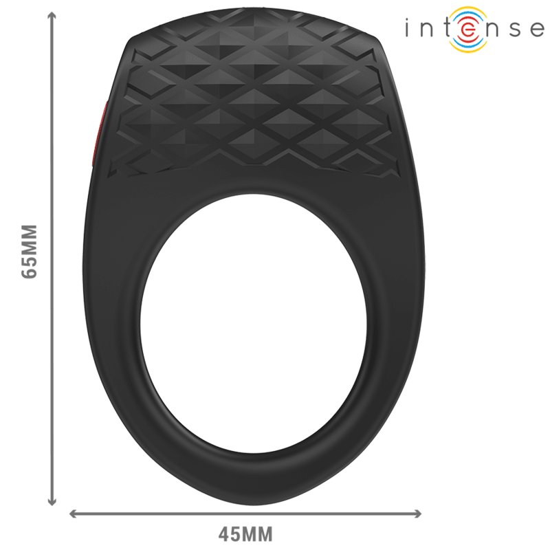 INTENSE - CLOVER VIBRATOR PENIS RING 10 VIBRATIONS BLACK - Kink&Play