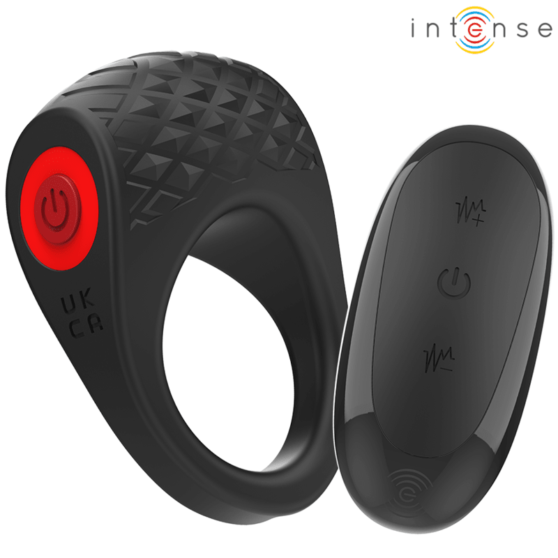 INTENSE - CLOVER VIBRATOR PENIS RING 10 VIBRATIONS BLACK - Kink&Play