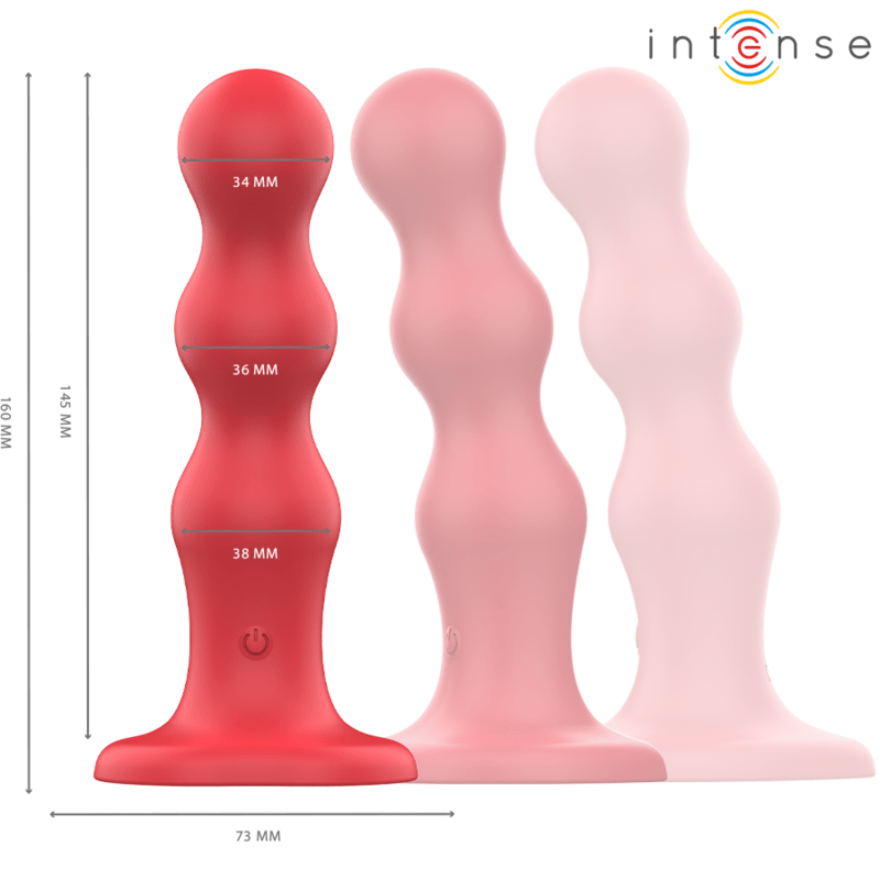INTENSE - CODY VIBRATOR WITH SUCTION CUP RED REMOTE CONTROL - Kink&Play