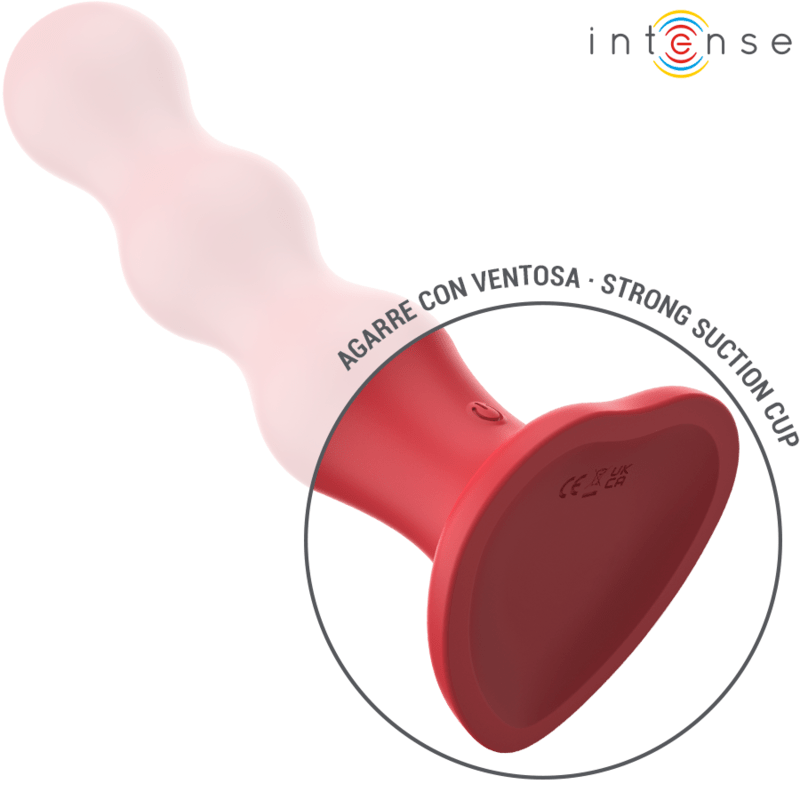 INTENSE - CODY VIBRATOR WITH SUCTION CUP RED REMOTE CONTROL - Kink&Play