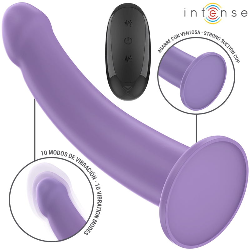 INTENSE - EDDIE VIBRATOR 17.5 CM 10 VIBRATIONS PURPLE REMOTE CONTROL - Kink&Play