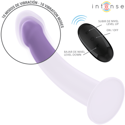 INTENSE - EDDIE VIBRATOR 17.5 CM 10 VIBRATIONS PURPLE REMOTE CONTROL - Kink&Play