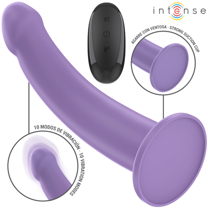 INTENSE - EDDIE VIBRATOR 17.5 CM 10 VIBRATIONS PURPLE REMOTE CONTROL - Kink&Play