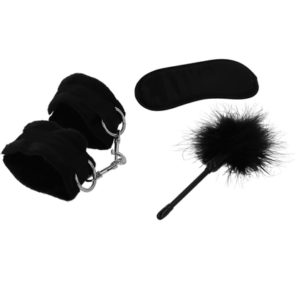 INTENSE - FETISH EROTIC PLAYSET 2 WITH HANDCUFFS, BLIND MASK AND TICKLER - Kink&Play