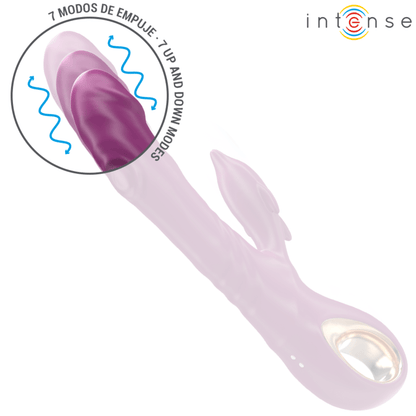 INTENSE - HALLE MULTIFUNCTION VIBRATOR WITH DOLPHIN STIMULATING TONGUE PURPLE - Kink&Play