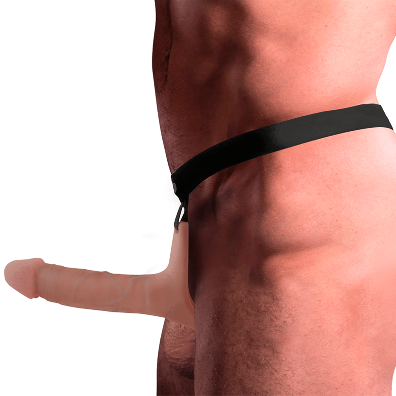 INTENSE - HOLLOW HARNESS WITH SILICONE DILDO 16 X 3.5 CM - Kink&Play