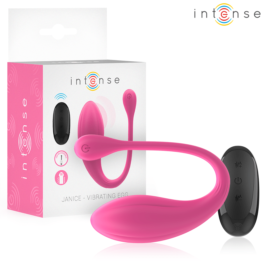 INTENSE - JANICE U VIBRATOR DOUBLE STIMULATION 10 VIBRATIONS PINK REMOTE CONTROL - Kink&Play