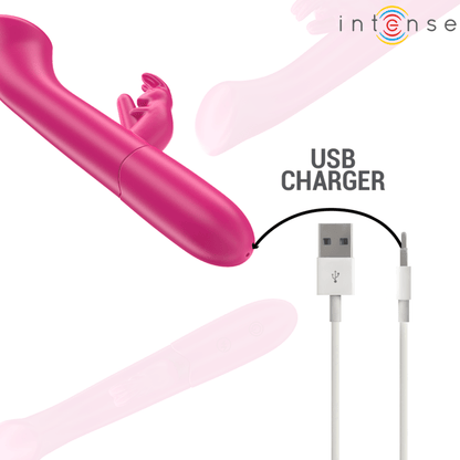 INTENSE - JULIETA RABBIT VIBRATOR 18.6 CM 10 VIBRATIONS PINK - Kink&Play