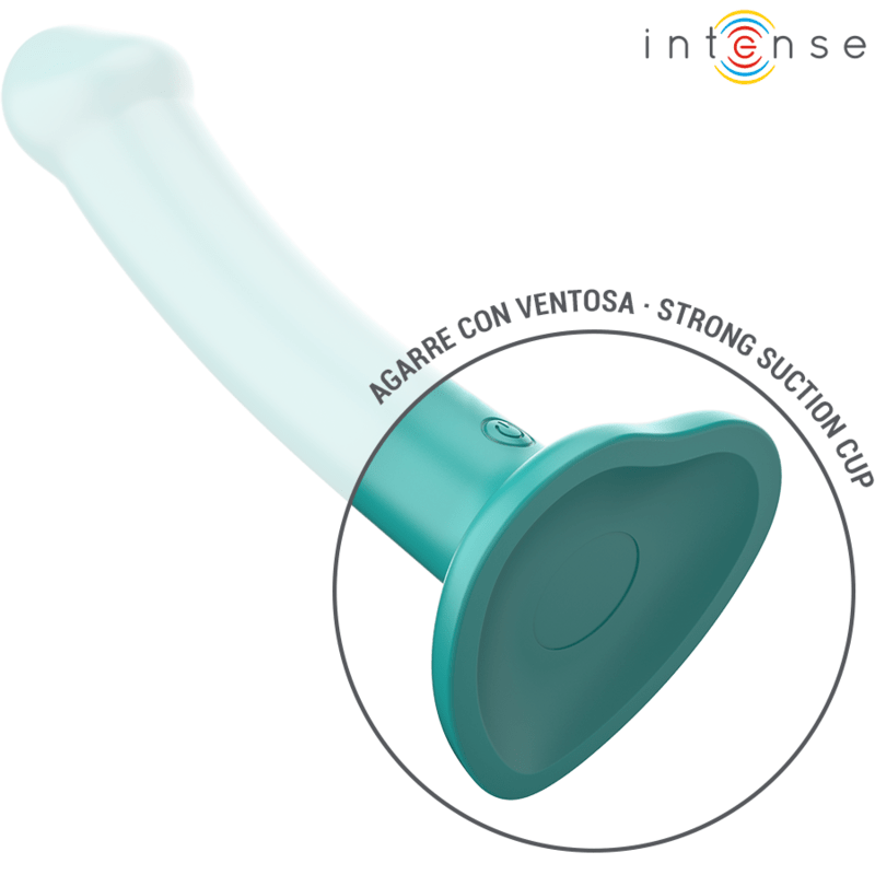 INTENSE - KATIE VIBRATOR WITH SUCTION CUP 10 VIBRATIONS BLUE REMOTE CONTROL - Kink&Play