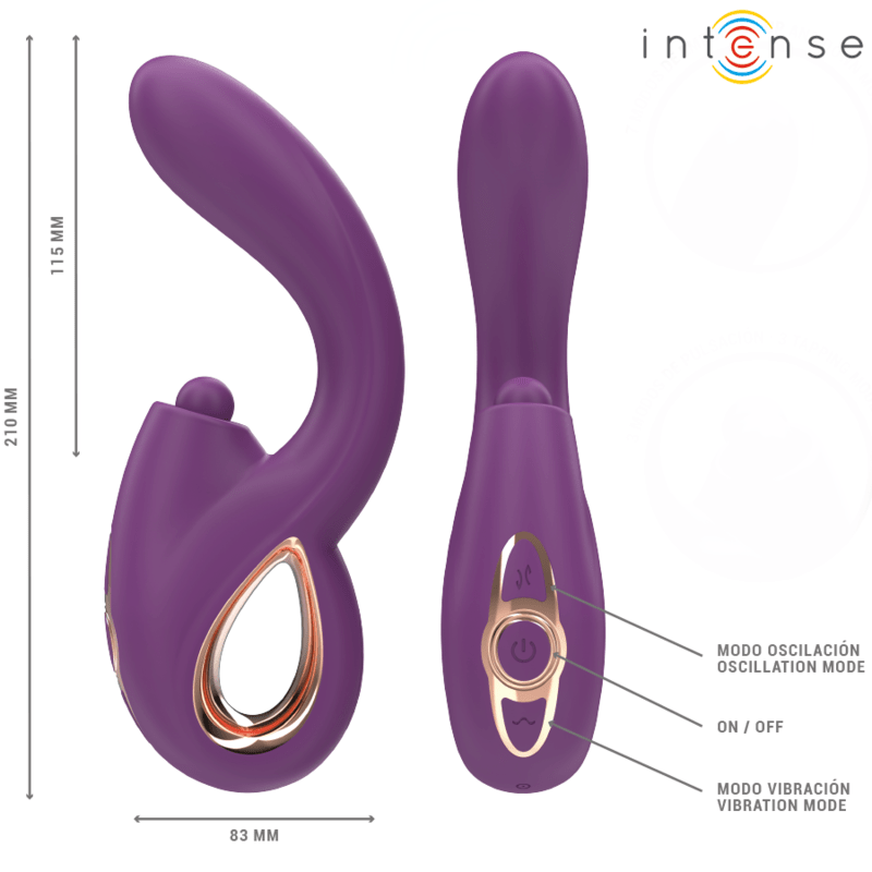 INTENSE - LALI MULTIFUNCTION G - SPOT VIBRATOR TAPPING & THRUST & VIBRATION PURPLE - Kink&Play