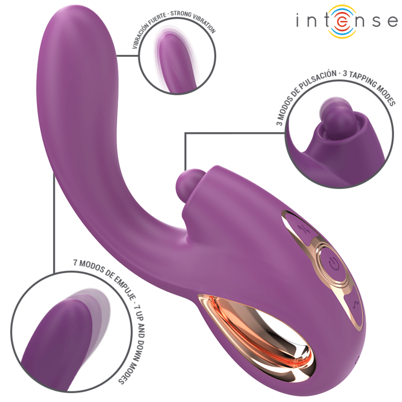 INTENSE - LALI MULTIFUNCTION G - SPOT VIBRATOR TAPPING & THRUST & VIBRATION PURPLE - Kink&Play