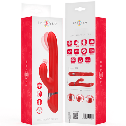 INTENSE - LELE MULTIFUNCTION VIBRATOR ROTATING & OSCILLATION & STIMULATION RED - Kink&Play