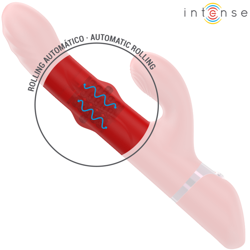 INTENSE - LELE MULTIFUNCTION VIBRATOR ROTATING & OSCILLATION & STIMULATION RED - Kink&Play
