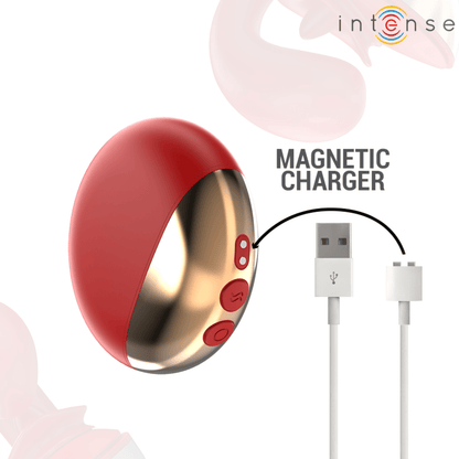 INTENSE - MARIAH VIBRATOR & STIMULATOR IN U SHAPE 10 VIBRATIONS RED - Kink&Play