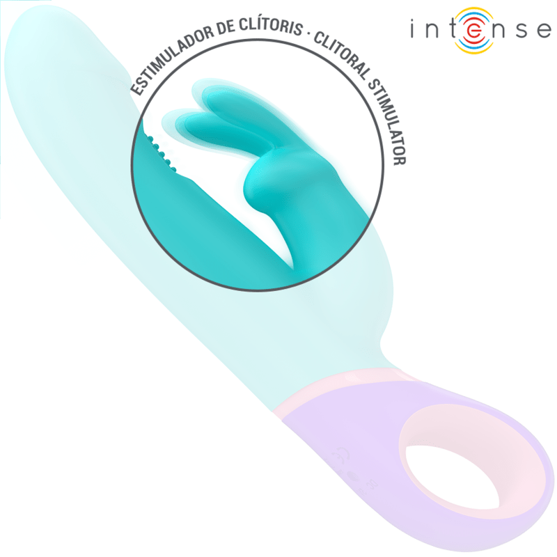 INTENSE - MONICA RABBIT VIBRATOR WITH ROTATING G - SPOT STIMULATOR BLUE - Kink&Play