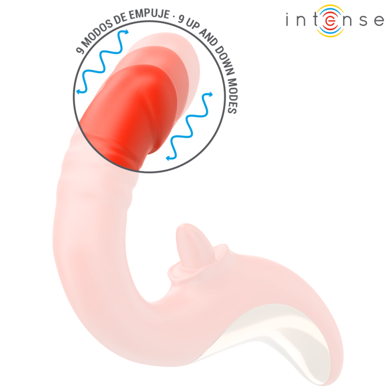 INTENSE - PAULINA VIBRATOR AND STIMULATOR IN U SHAPE RED - Kink&Play