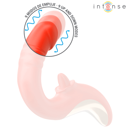 INTENSE - PAULINA VIBRATOR AND STIMULATOR IN U SHAPE RED - Kink&Play