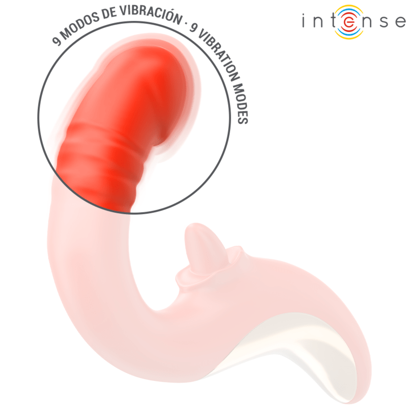 INTENSE - PAULINA VIBRATOR AND STIMULATOR IN U SHAPE RED - Kink&Play