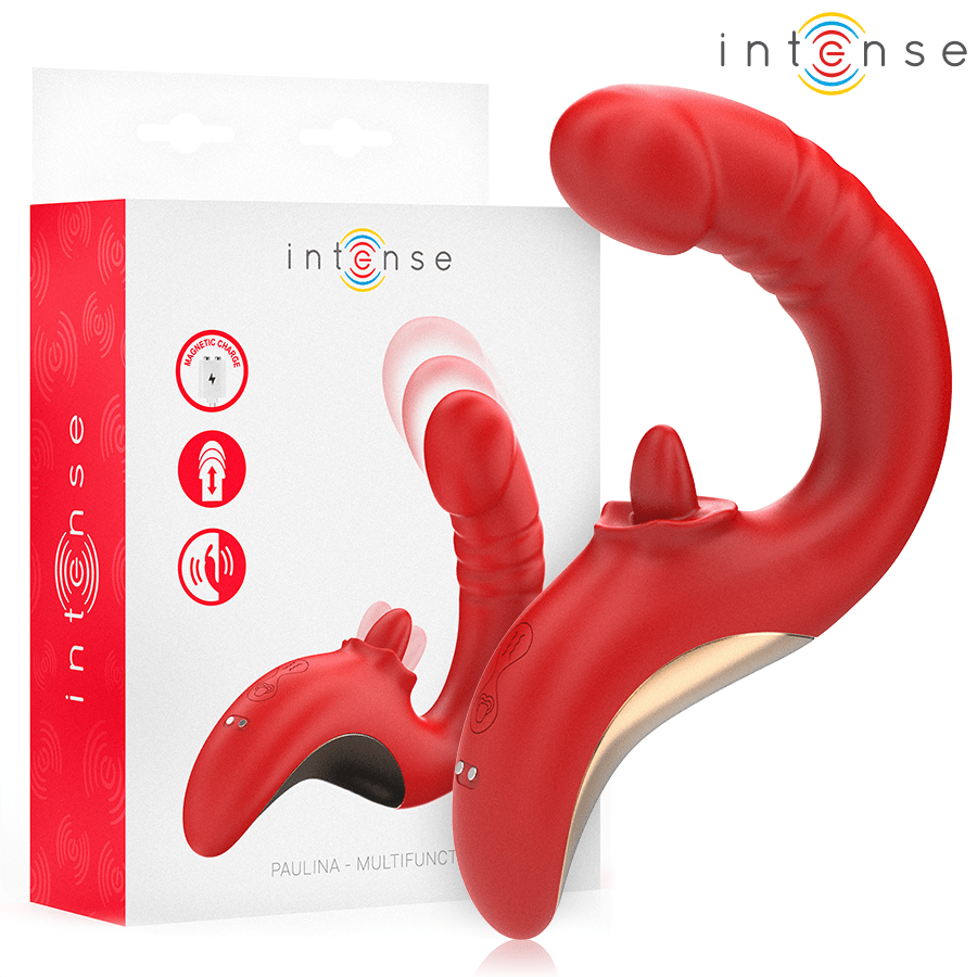 INTENSE - PAULINA VIBRATOR AND STIMULATOR IN U SHAPE RED - Kink&Play