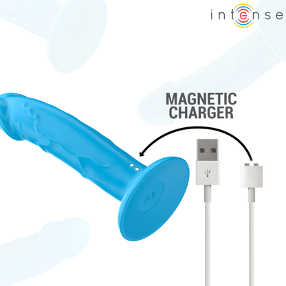 INTENSE - PHOEBE REALISTIC VIBRATOR 10 VIBRATIONS BLUE REMOTE CONTROL - Kink&Play