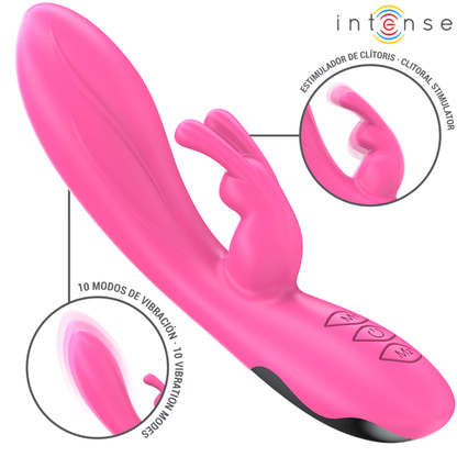 INTENSE - RANDALL RABBIT VIBRATOR 10 VIBRATIONS PINK - Kink&Play