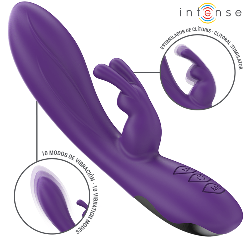INTENSE - RANDALL RABBIT VIBRATOR 10 VIBRATIONS PURPLE - Kink&Play