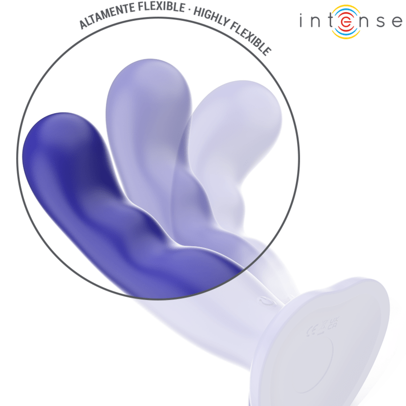 INTENSE - SHORTY VIBRATOR WITH SUCTION CUP BLUE REMOTE CONTROL - Kink&Play