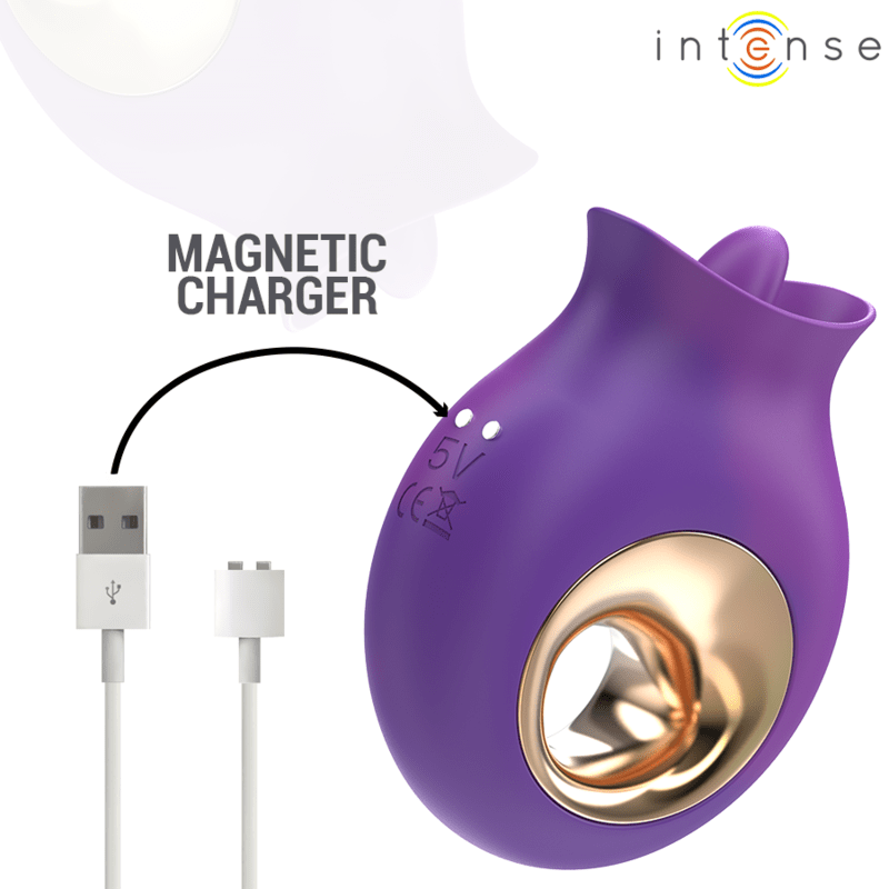 INTENSE - TULI CLITORIS STIMULATOR 9 VIBRATIONS & 9 OSCILLATIONS PURPLE - Kink&Play