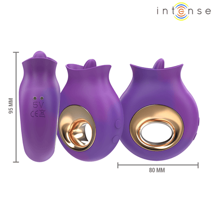INTENSE - TULI CLITORIS STIMULATOR 9 VIBRATIONS & 9 OSCILLATIONS PURPLE - Kink&Play