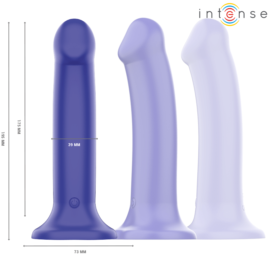 INTENSE - VICTORIA VIBRATOR WITH SUCTION CUP 10 VIBRATIONS DARK BLUE REMOTE CONTROL - Kink&Play