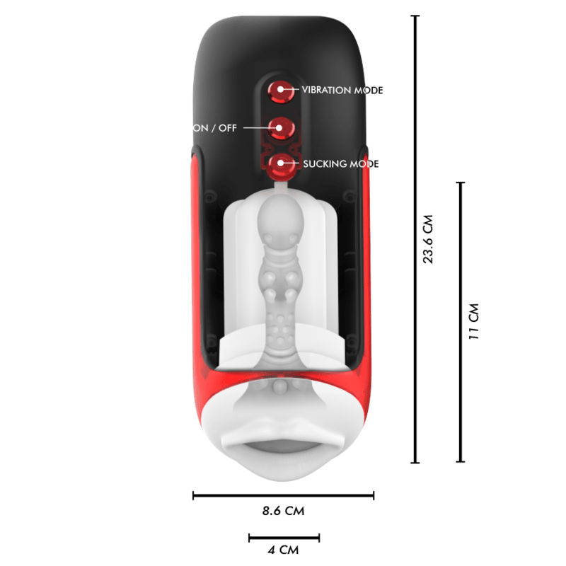 JAMYJOB - BLAZE AUTOMATIC MOUTH MASTURBATOR 5 MODES STIMULATING WAVES AND VIBRATION - Kink&Play