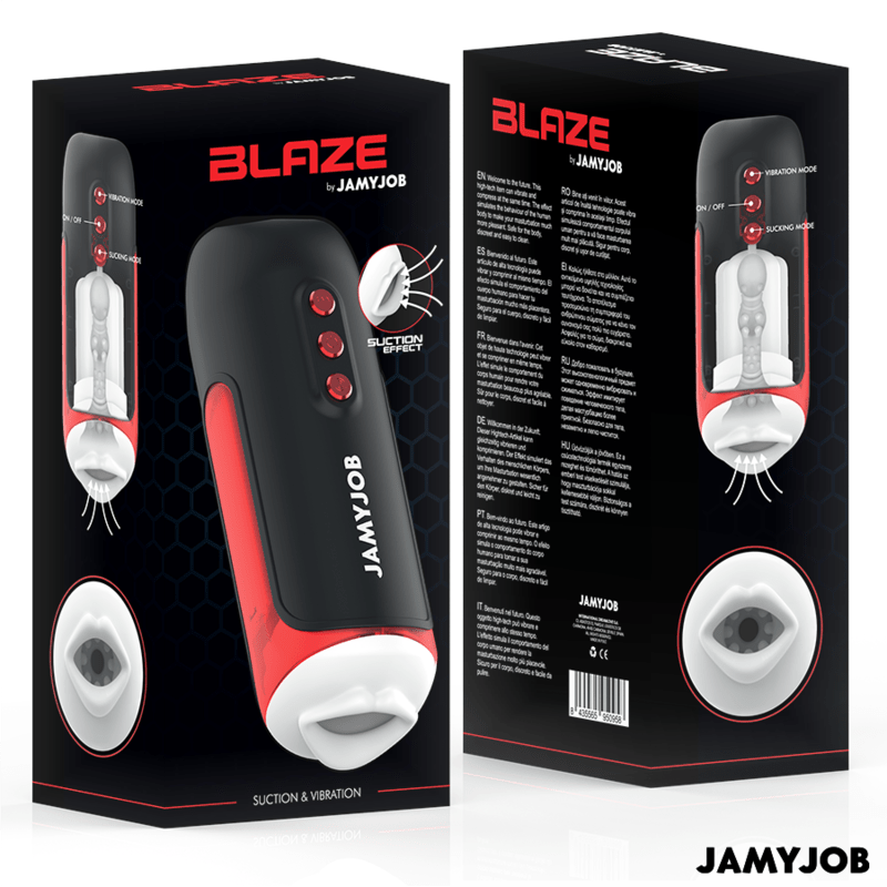 JAMYJOB - BLAZE AUTOMATIC MOUTH MASTURBATOR 5 MODES STIMULATING WAVES AND VIBRATION - Kink&Play
