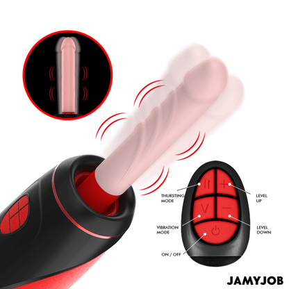 JAMYJOB - PYSTON BASE AUTOMATIC MASTURBATOR WITH REMOTE CONTROL DILDO - Kink&Play
