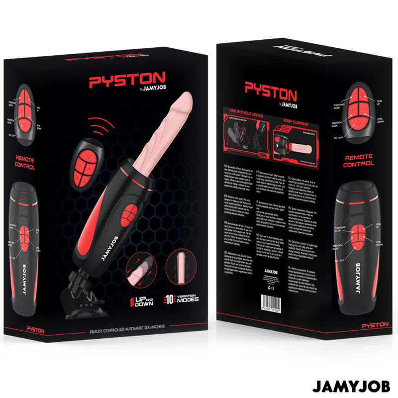 JAMYJOB - PYSTON BASE AUTOMATIC MASTURBATOR WITH REMOTE CONTROL DILDO - Kink&Play
