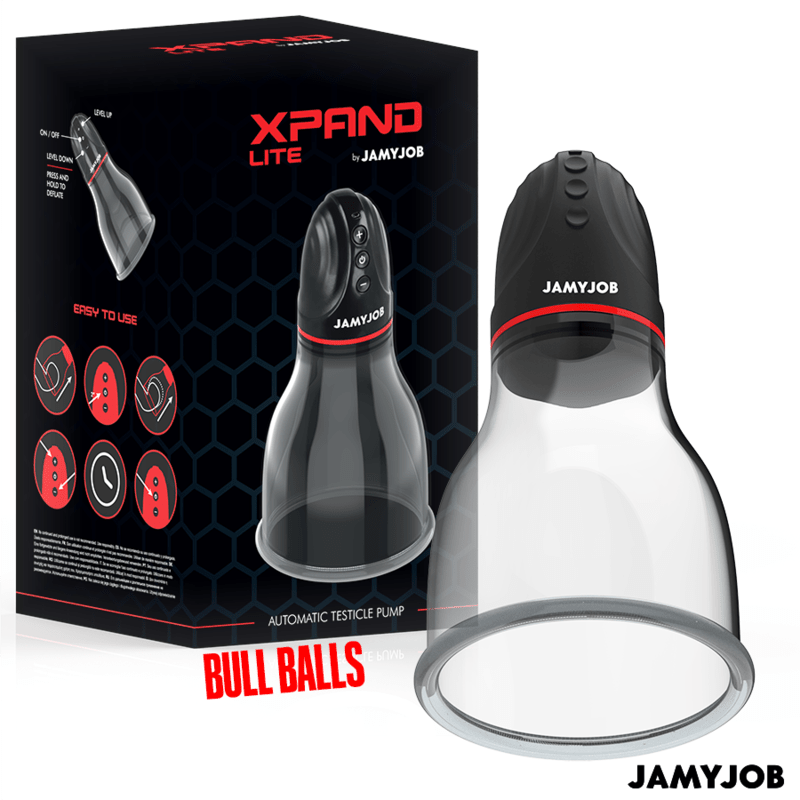 JAMYJOB - XPAND LITE AUTOMATIC TESTICLE PUMP 3 LEVELS OF STIMULATING WAVES GREY - Kink&Play