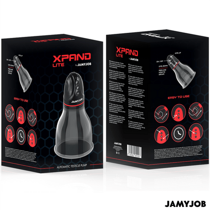 JAMYJOB - XPAND LITE AUTOMATIC TESTICLE PUMP 3 LEVELS OF STIMULATING WAVES GREY - Kink&Play
